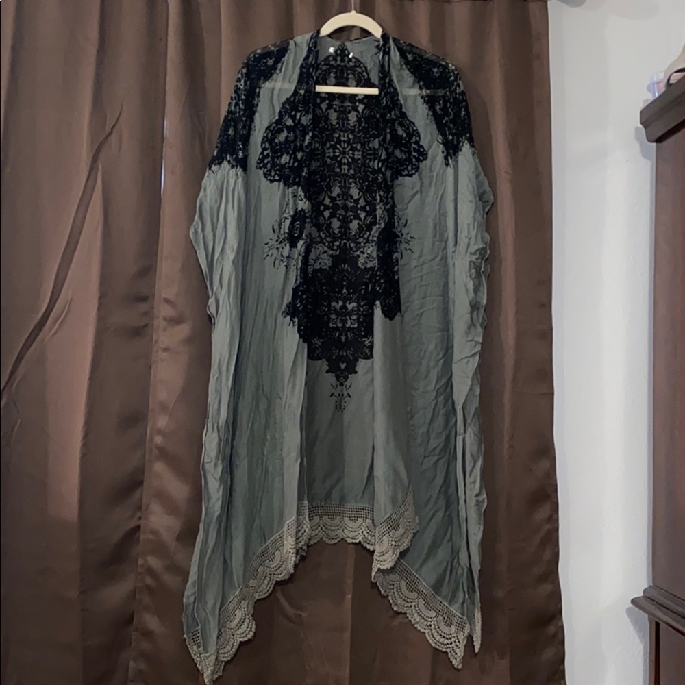 Sage green and black cover up